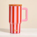 Sicily Stripe Flip Straw 20 oz Tumbler