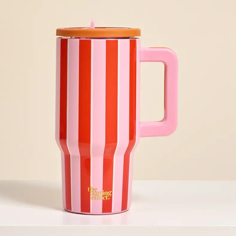Sicily Stripe Flip Straw 20 oz Tumbler