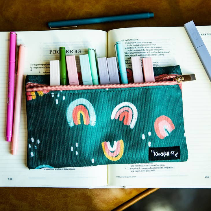 Spring Showers Mini Rainbow Pouch