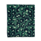 Green & Navy Leopard Throw