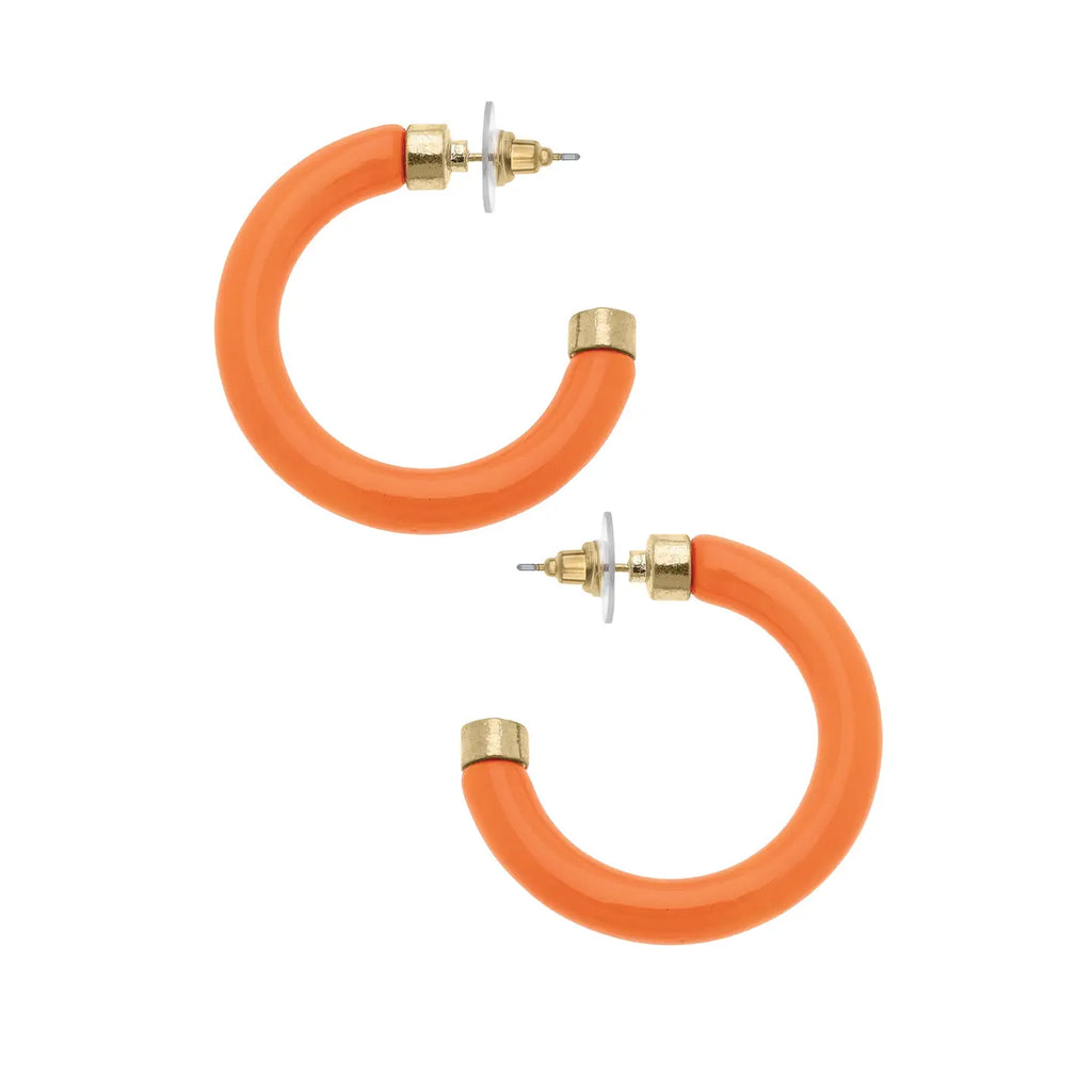 Hillary Resin Hollow Hoops