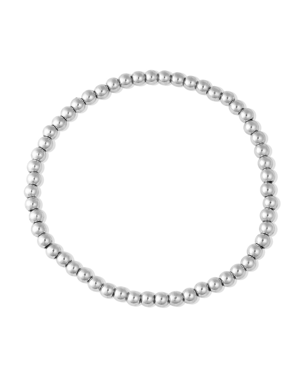 6mm Stainless Steel Beaded Stretch Bracelet - Water Resistant