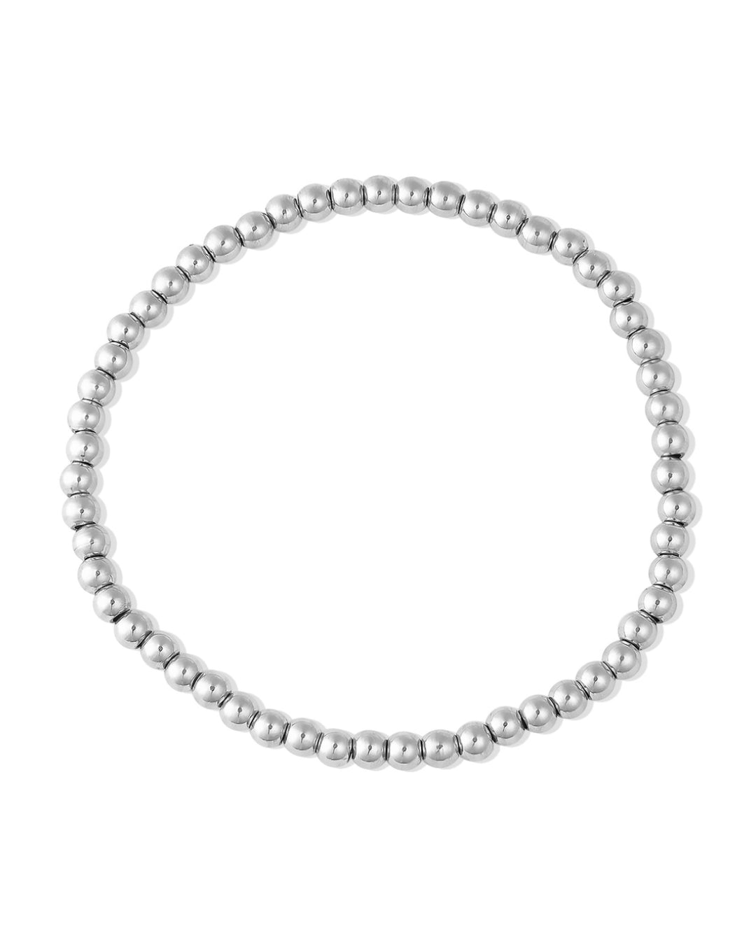 6mm Stainless Steel Beaded Stretch Bracelet - Water Resistant