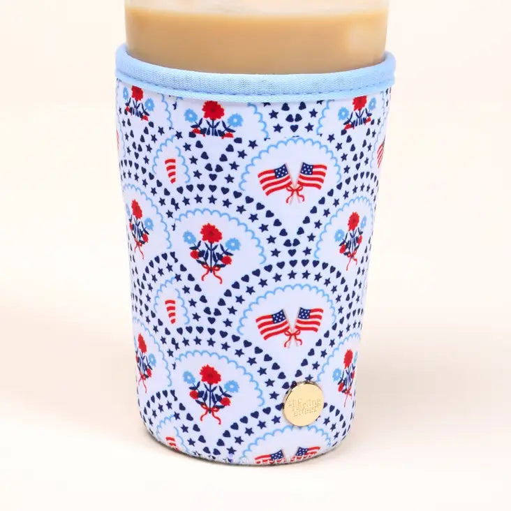 Sip Savvy Drink Sleeve in All American Darling-Large
