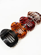 Tortoise Design Flat Hair Claw Clip