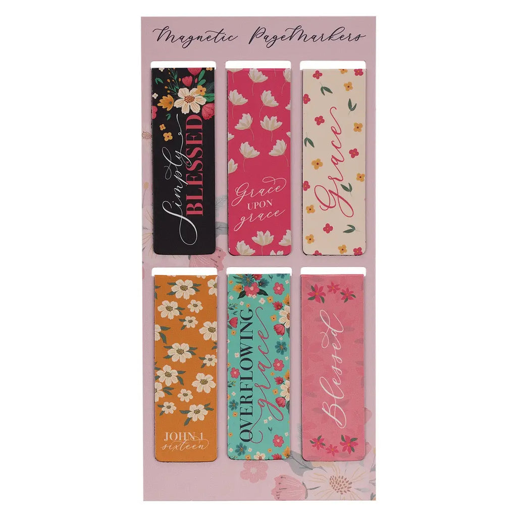 Magnetic Bookmark Set Floral Garden