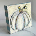 White Pumpkin Handpainted Art