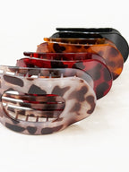 Tortoise Design Flat Hair Claw Clip