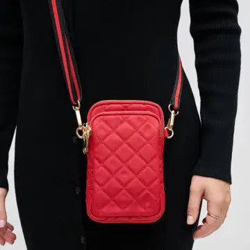 Divide & Conquer Quilted Crossbody in Red