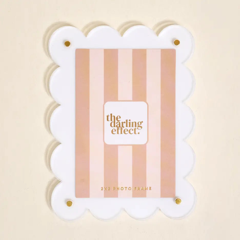 Mini Acrylic Magnetic Frame in White