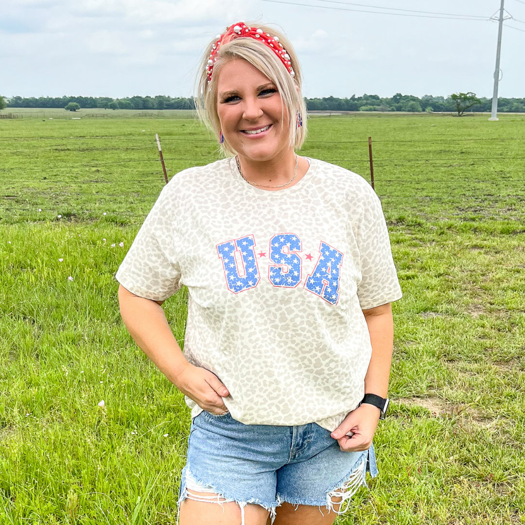 Leopard USA Tee