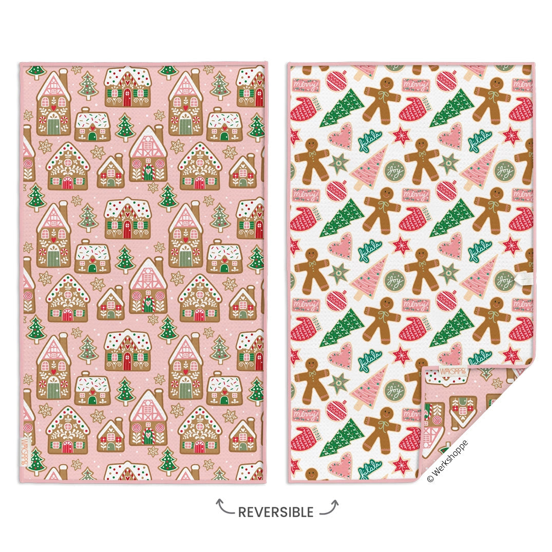 Gingerbread Cookies Microfiber Kitchen Towel