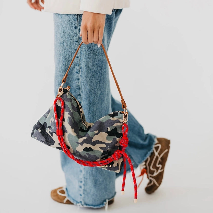 Cosette Canvas Shoulder Bag in Camo