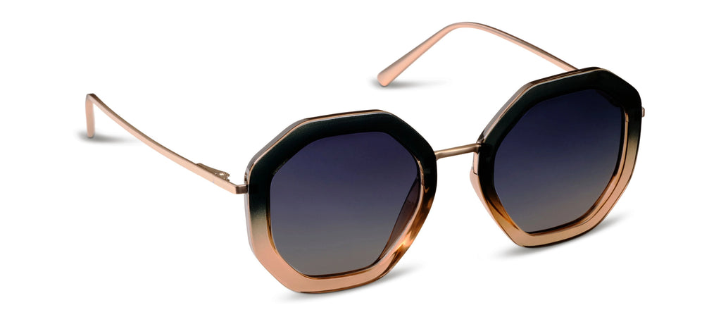Peepers Solana Polarized Sunglasses in Black + Tan