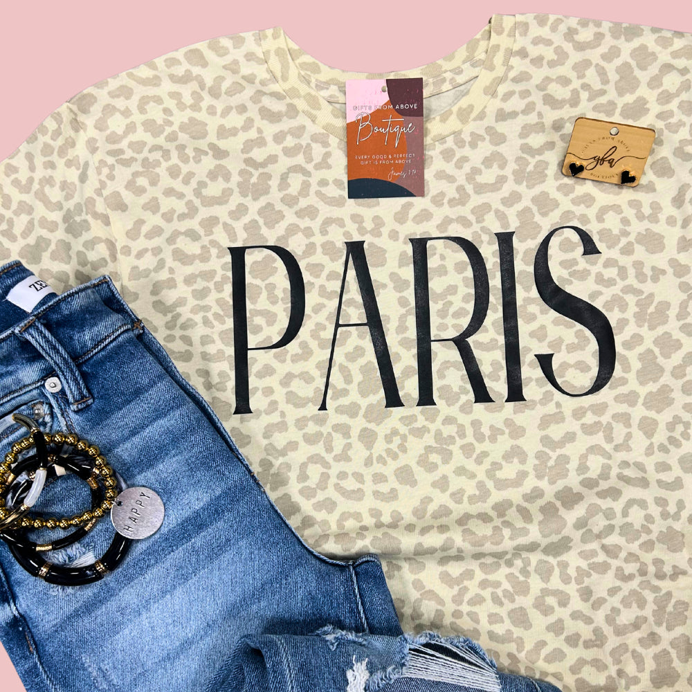 Leopard Paris Tee
