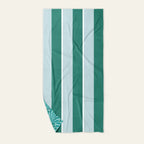 Quick Dry XL Beach Towel Sicily Stripes in Teal