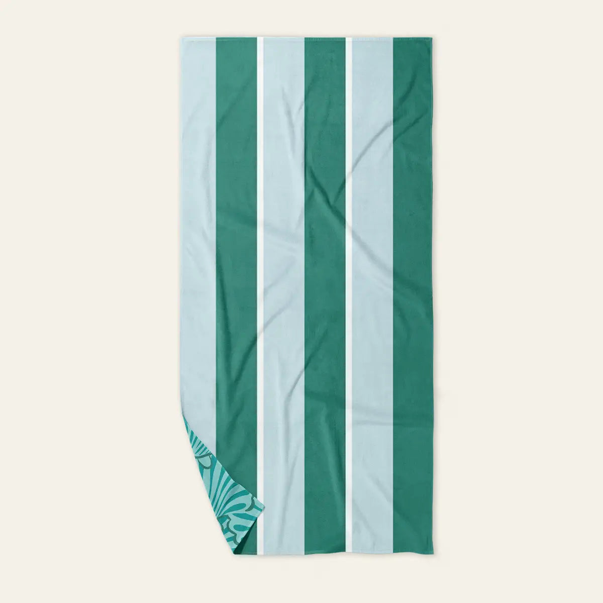 Quick Dry XL Beach Towel Sicily Stripes in Teal