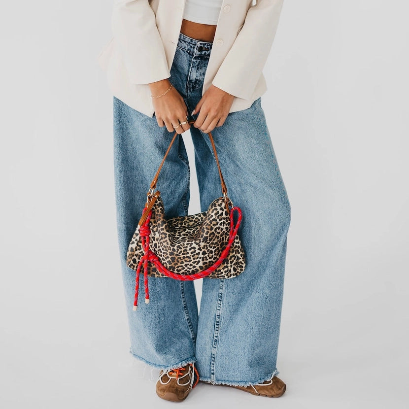 Cosette  Canvas Shoulder Bag in Leopard