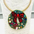 Deck the Halls Wreath Necklace