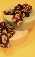 Powder Velvet Leopard Print Scrunchies