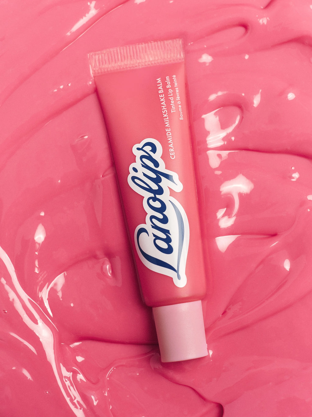 Lanolips Ceramide Milkshake Balm in Strawberry Bubble