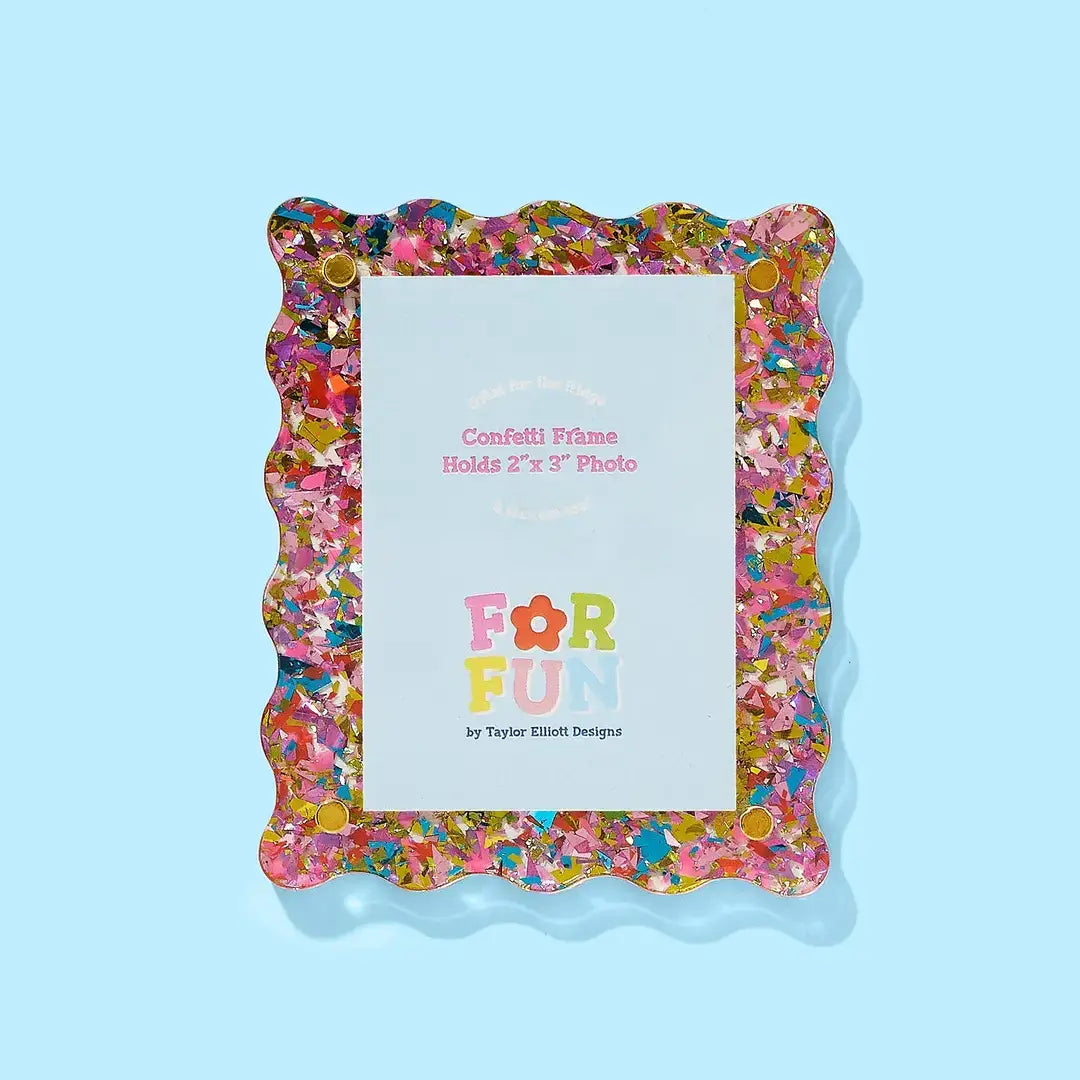 Happy Confetti Acrylic Magnetic Frame