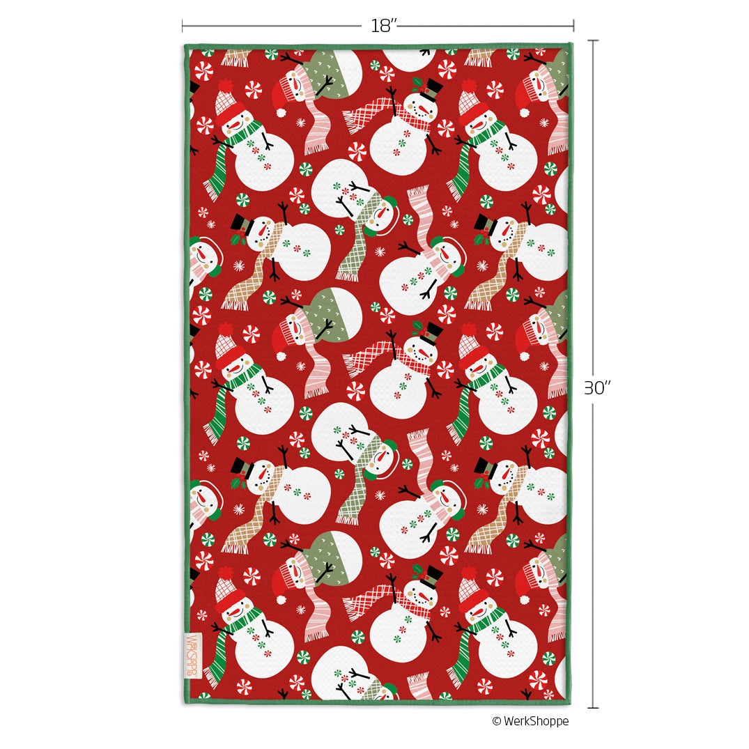 Peppermint Party Christmas Microfiber Towel