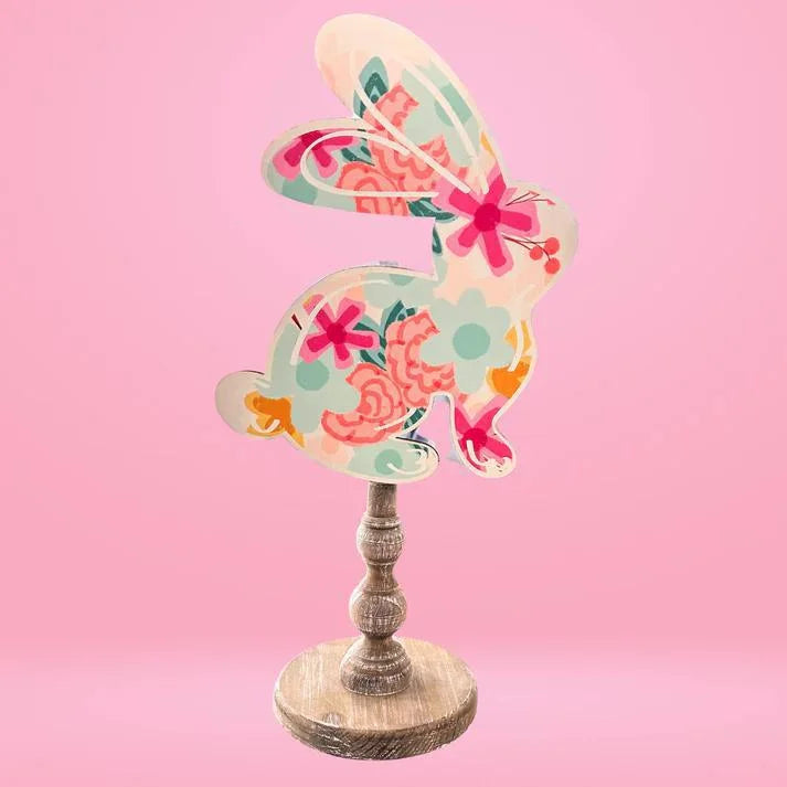 Floral Bunny Decorative Topper
