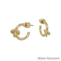 Gold Knot Earrings - Water Resistant