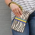 Hair on Hide Zebra Wristlet