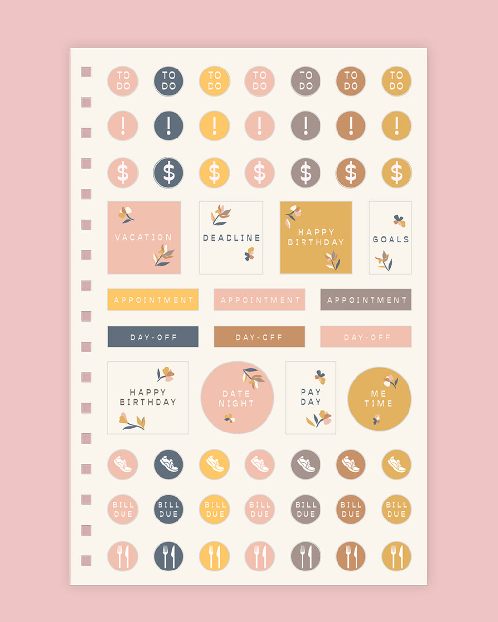 Bloomscape Ditsy Planner in Cream