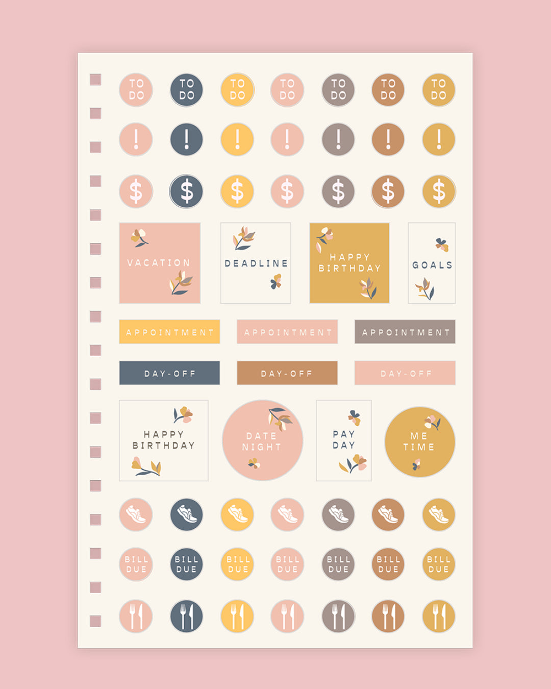 Bloomscape Ditsy Planner in Cream