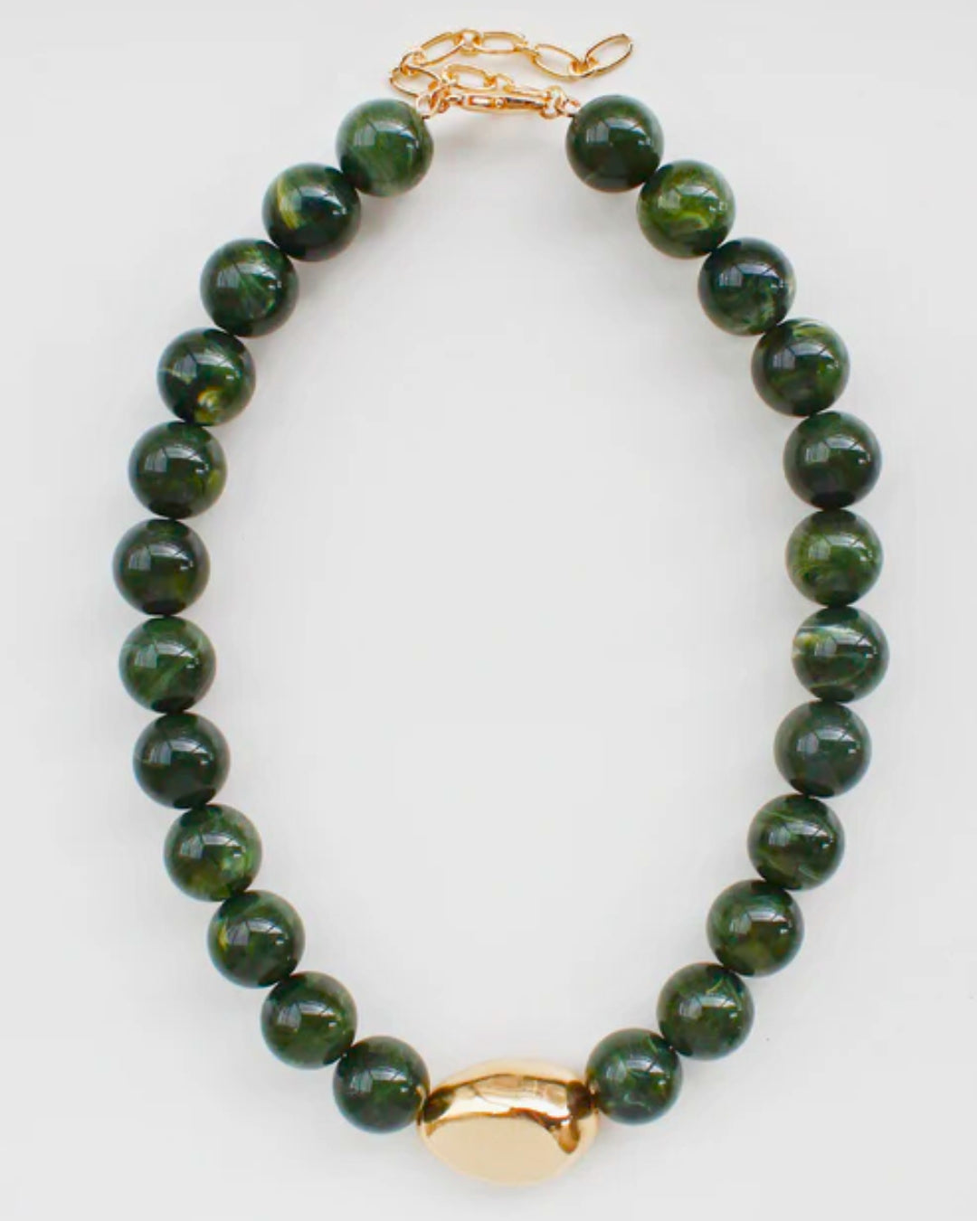 Green Natural Stone Necklace