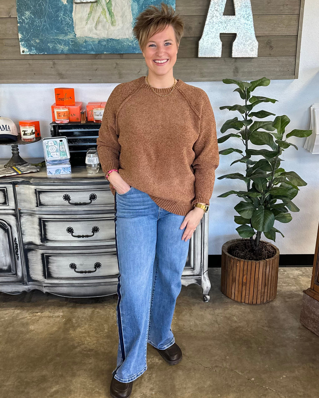 Soft Saddle Chenille Sweater