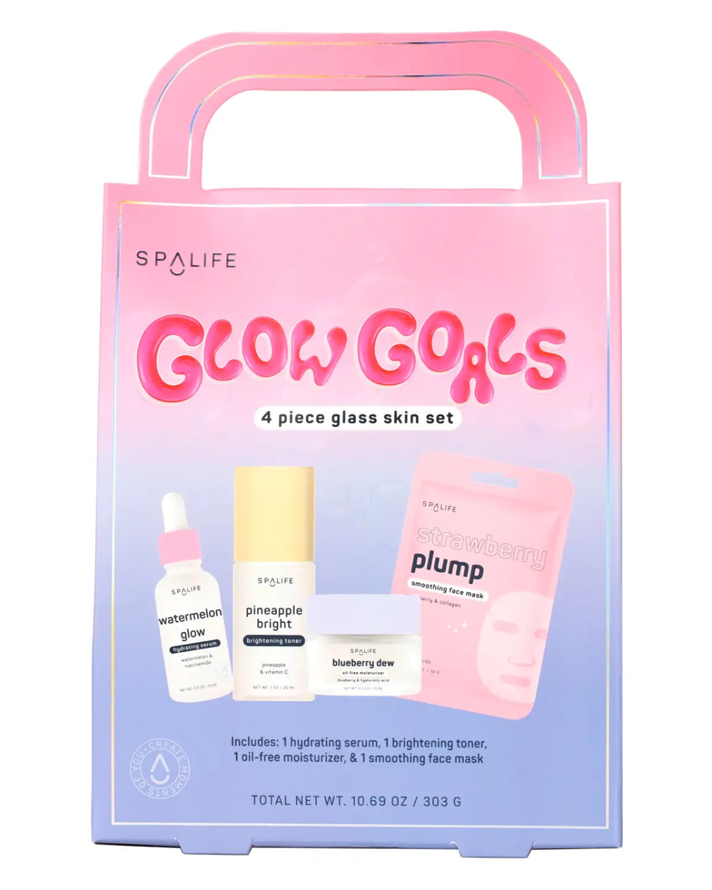 Spalife Glow Goals Glass Skincare Gift Set – 4pc