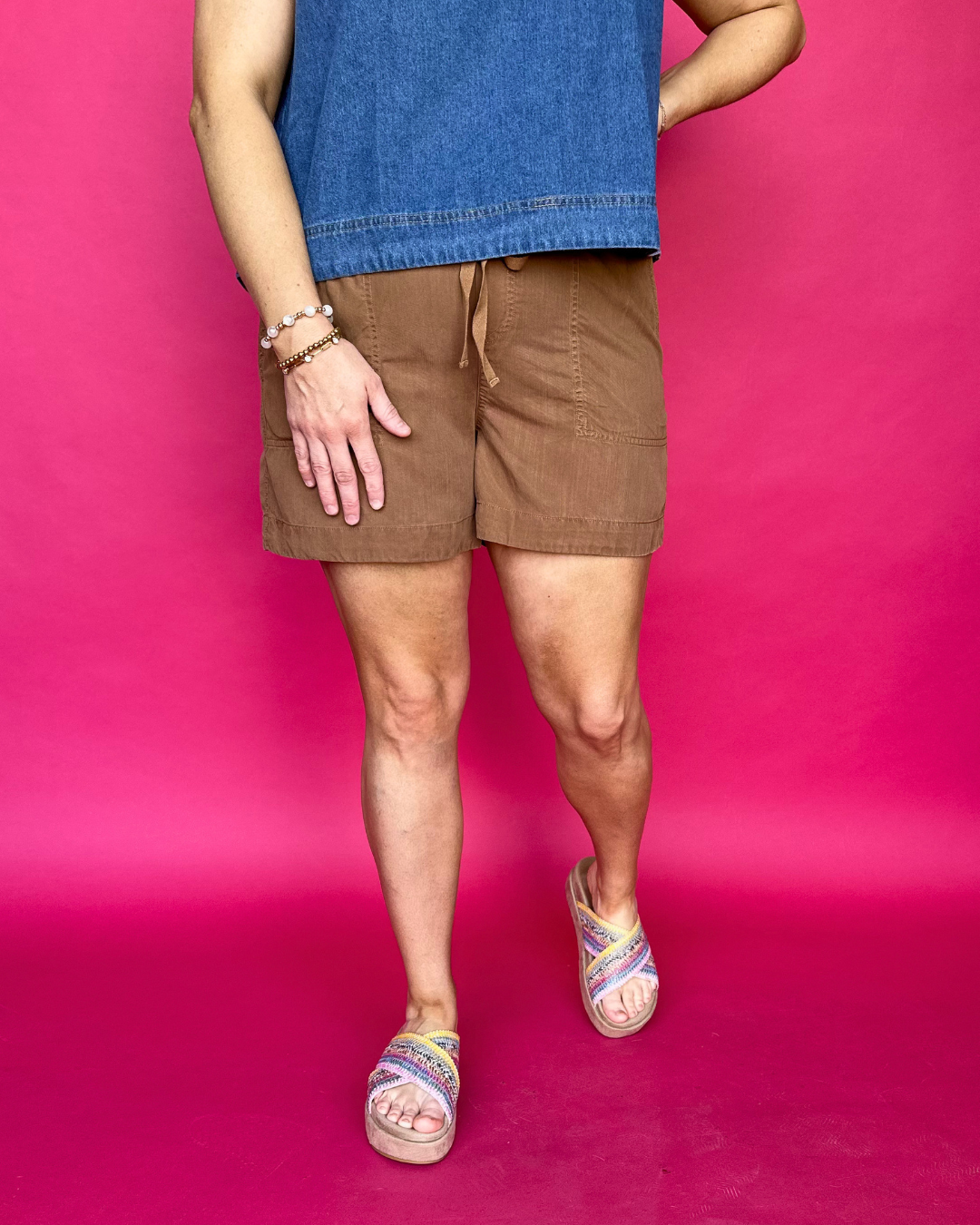 Easy Living Shorts in Brown