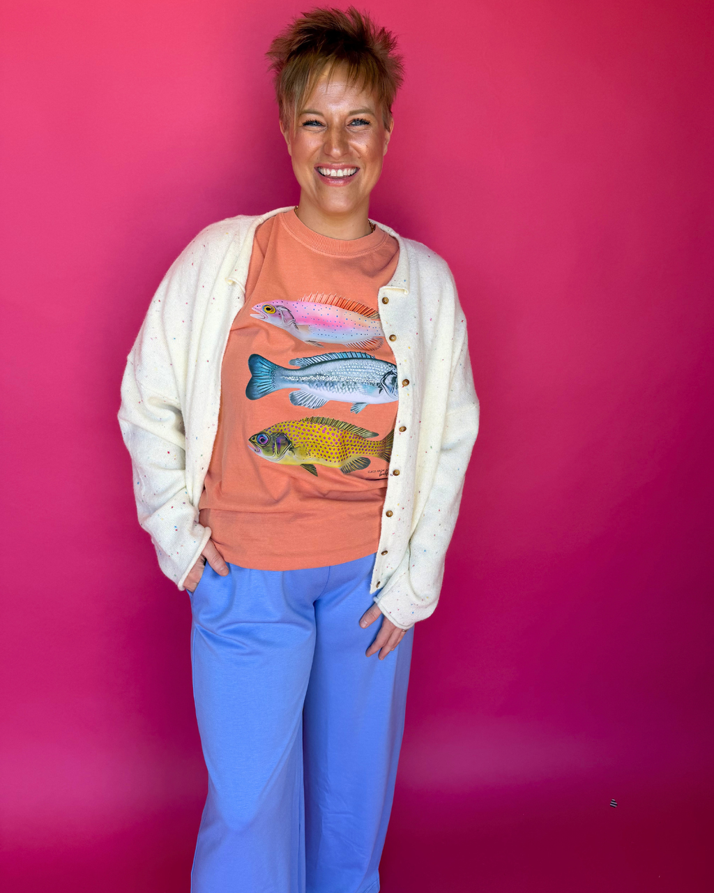 Coral Catch Graphic Tee