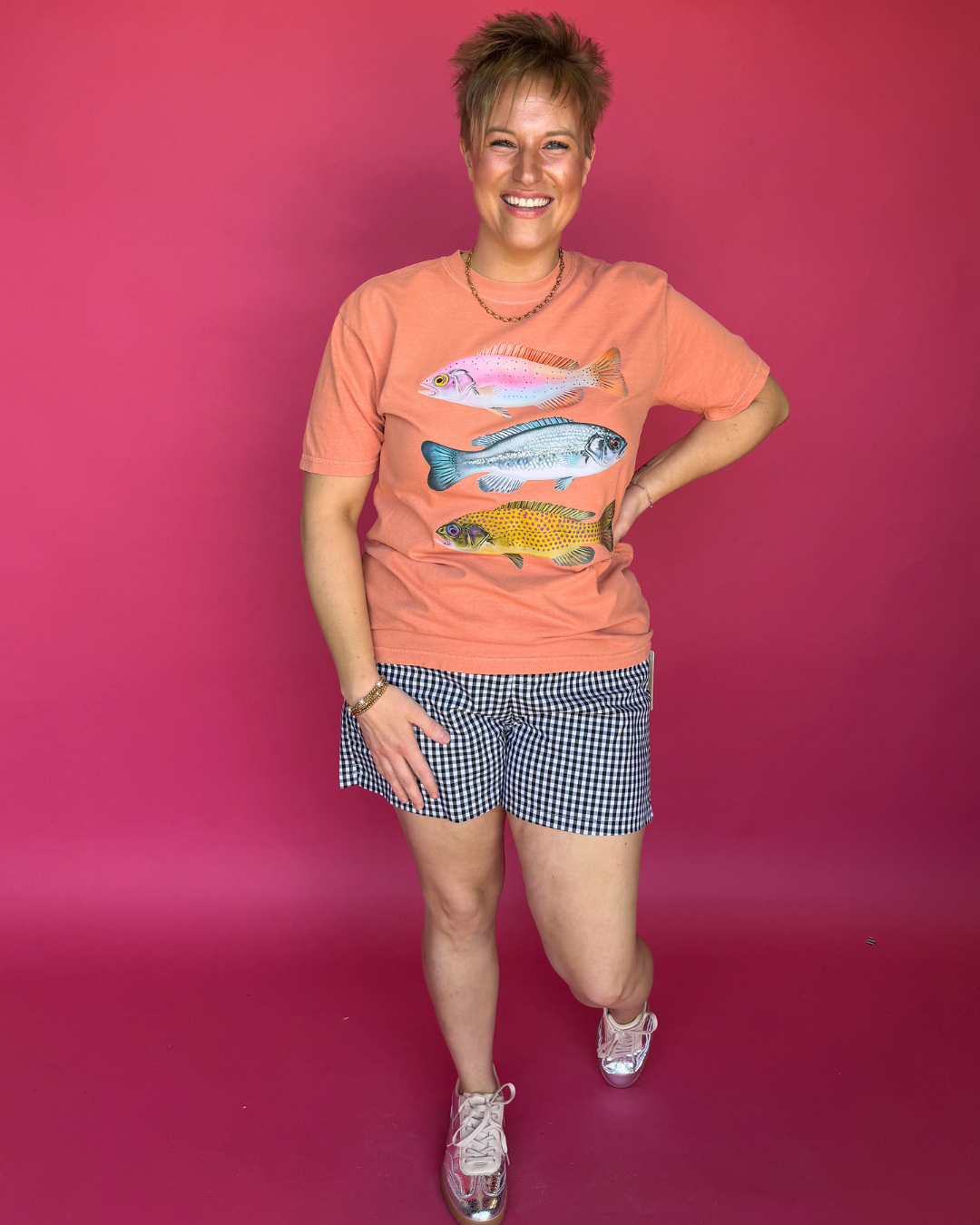 Playful Pop Gingham Boxer Shorts in Black