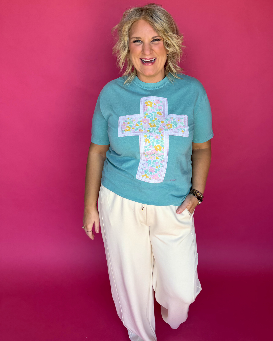 Quilt Patchwork Cross Tee