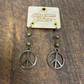 Bronze Peace Earrings