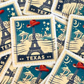 Paris Texas Stamp Sticker