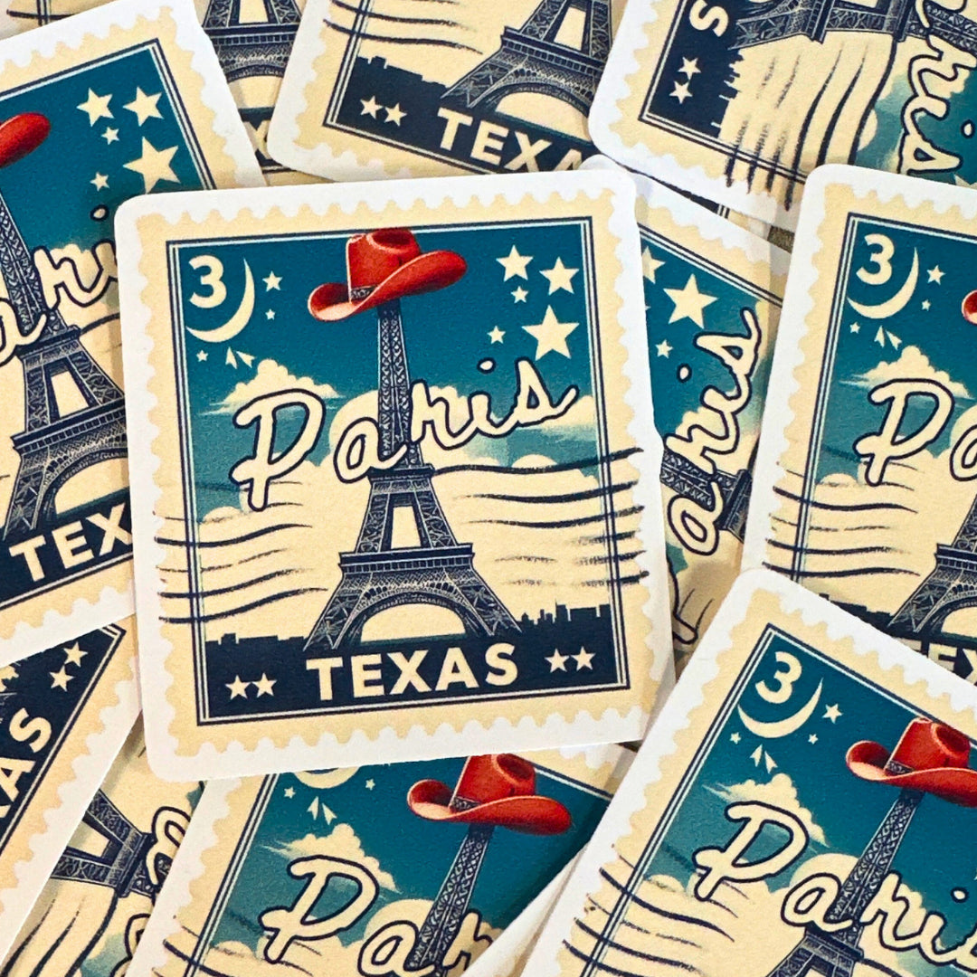 Paris Texas Stamp Sticker