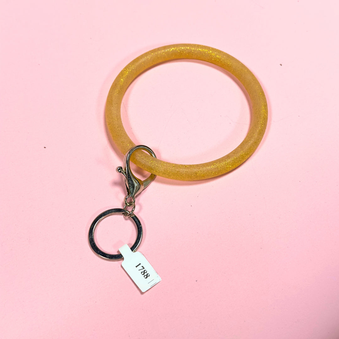 Gold Silicone Key Ring