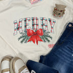Plaid Merry Long Sleeve Tee