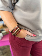 Golden Hour Denim in Dark Burgundy
