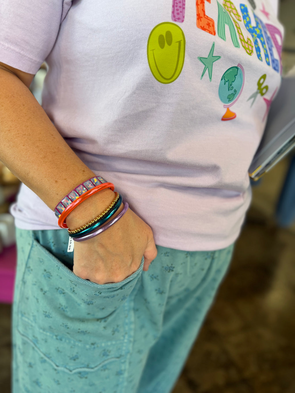 Teacher Life in Color Graphic Tee
