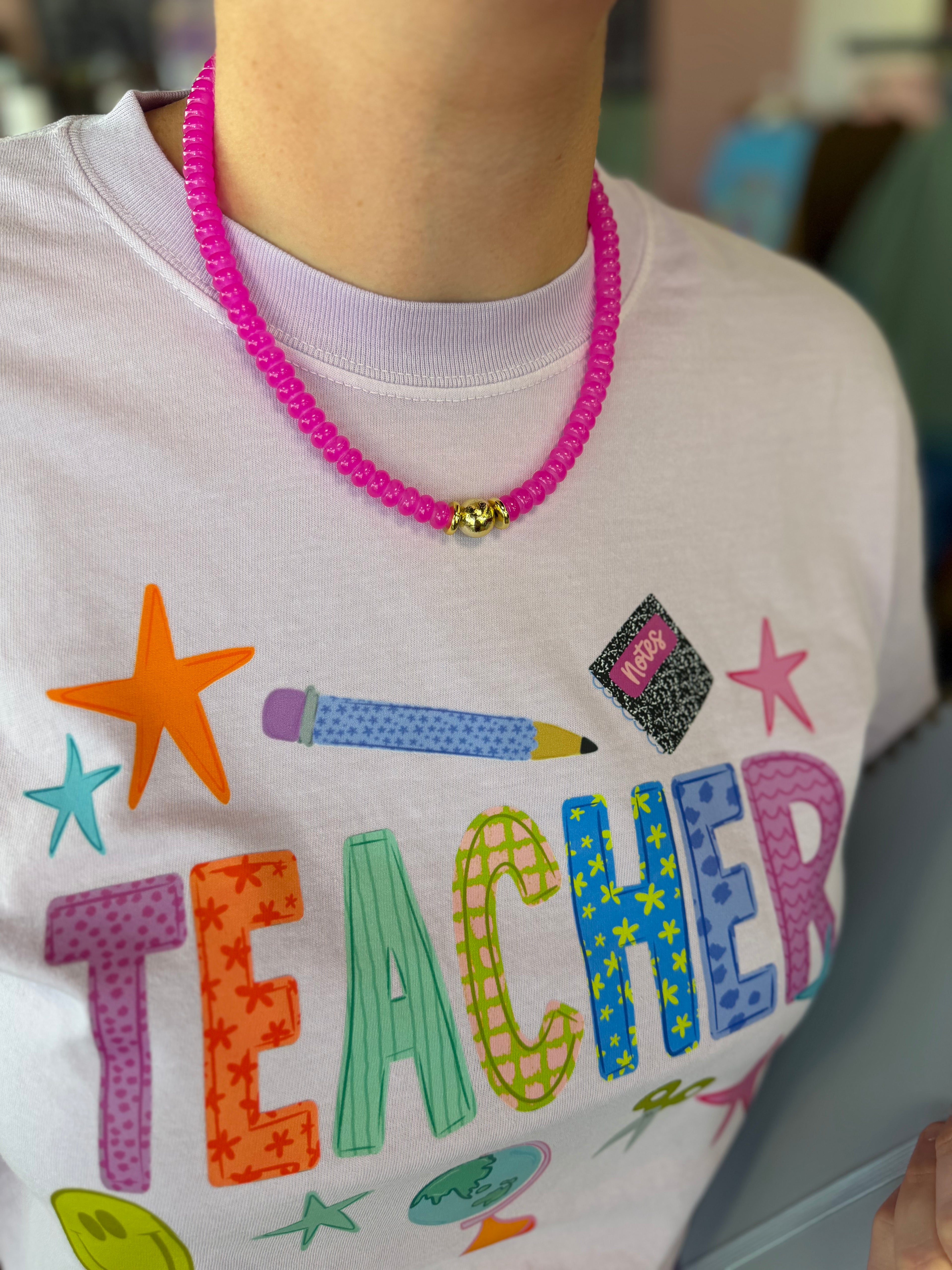 Teacher Life in Color Graphic Tee
