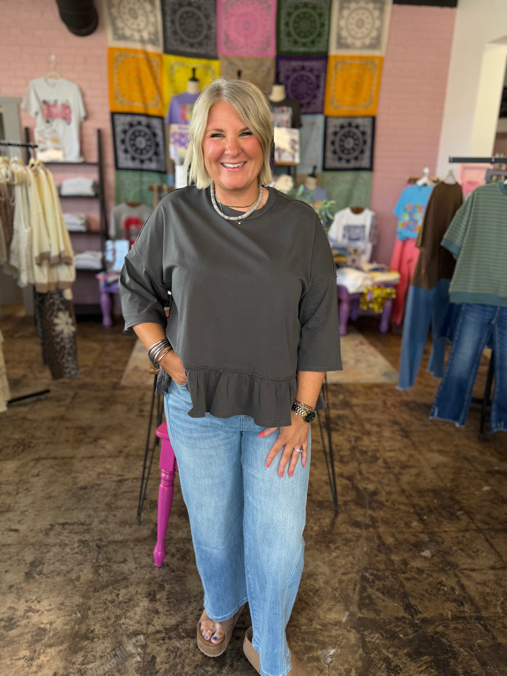 The Willow Top in Black