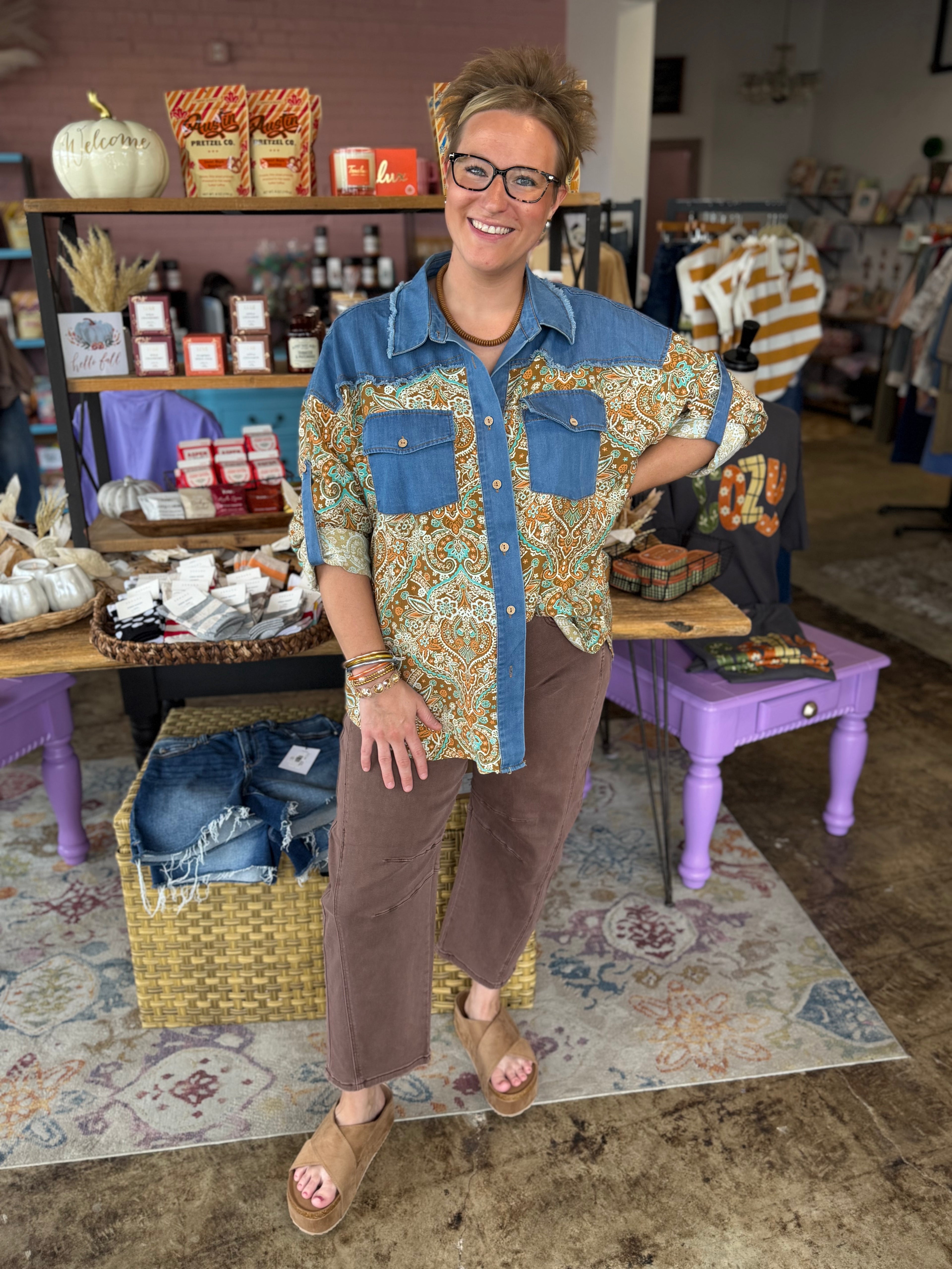 Rustic Charm Paisley Top
