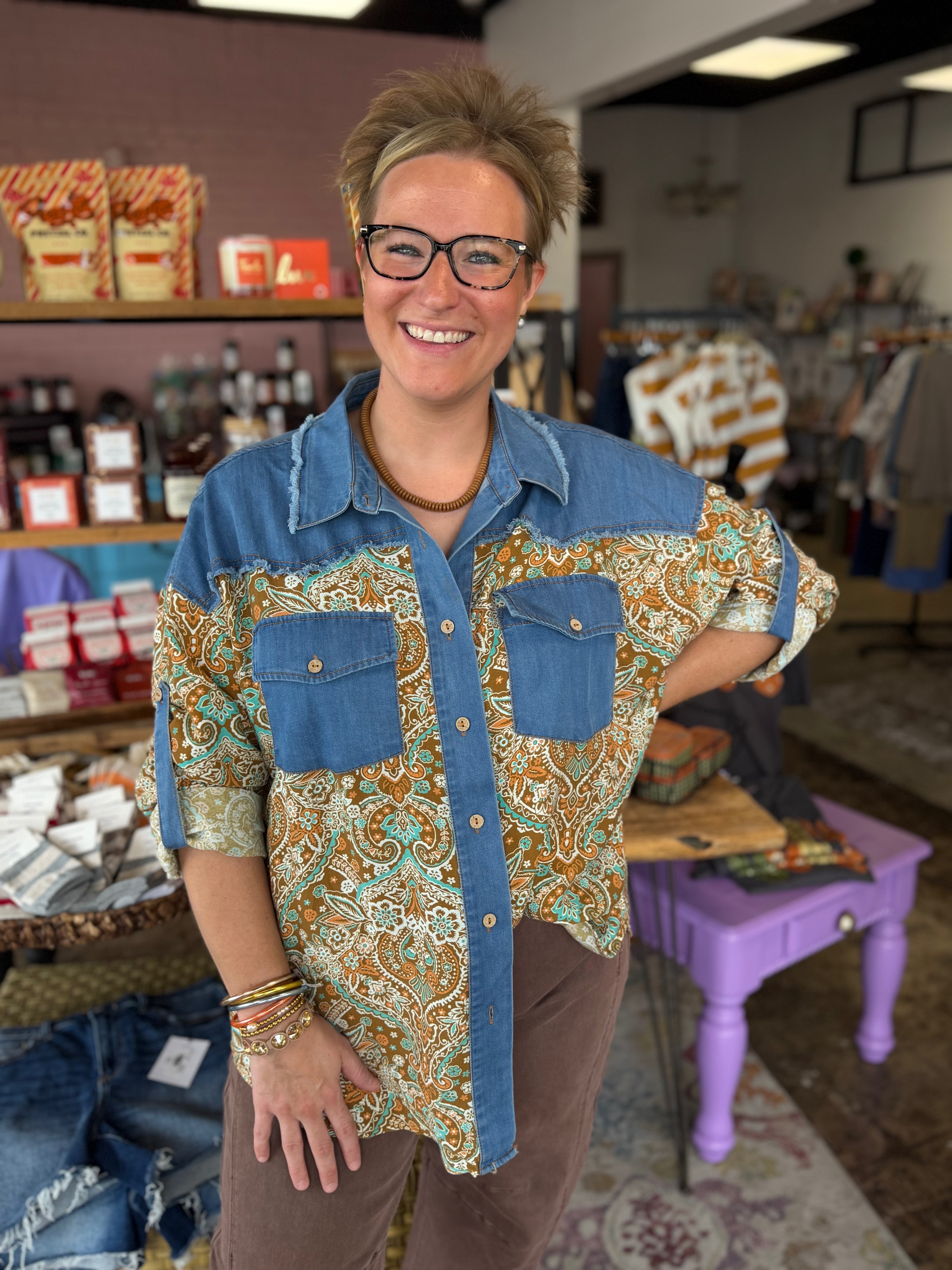Rustic Charm Paisley Top